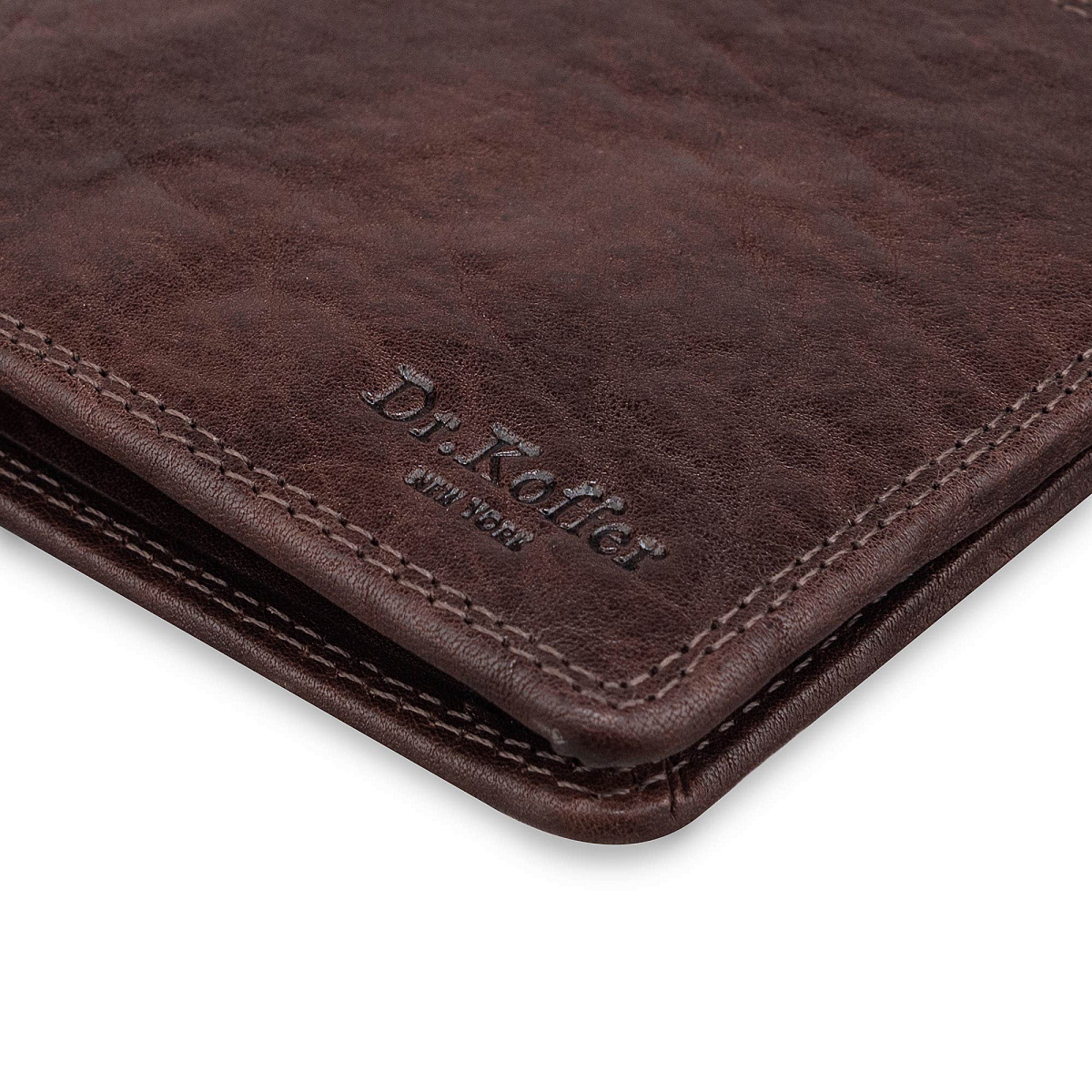 Портмоне Dr.Koffer из натуральной кожи коричневое