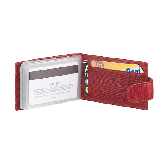 Визитница Dr.Koffer из натуральной кожи красная