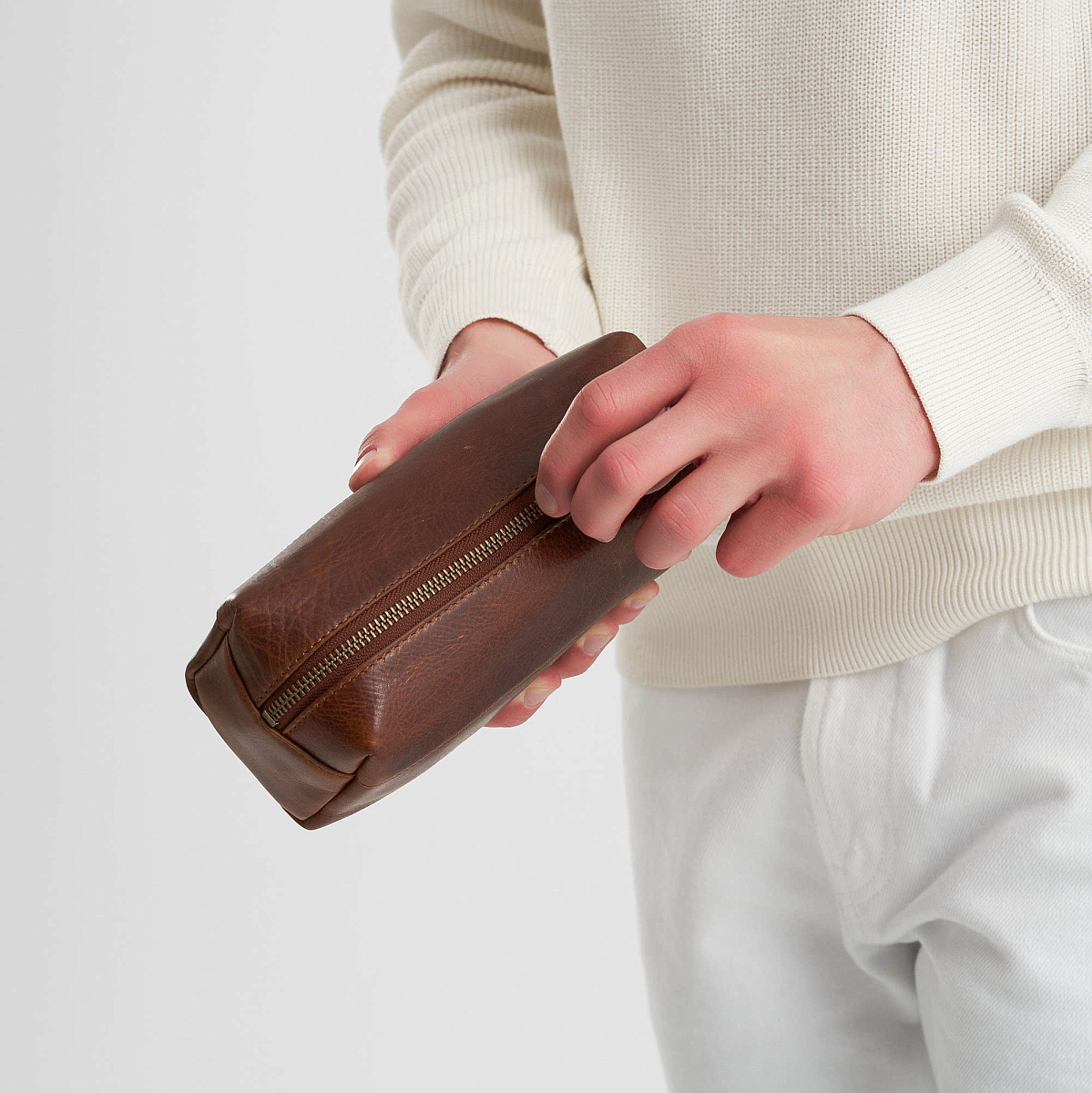 Несессер Dr.Koffer из натуральной кожи коричневый