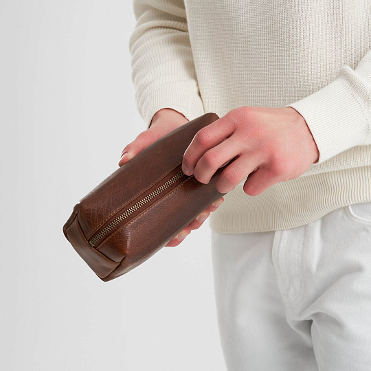 Несессер Dr.Koffer из натуральной кожи коричневый