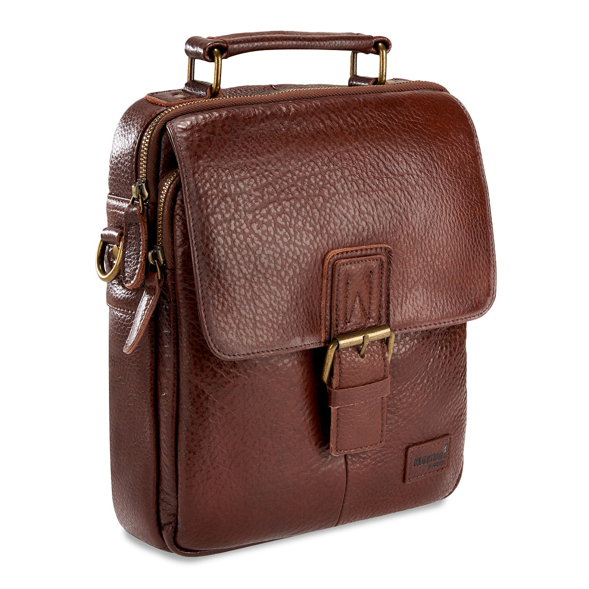 Сумка через плечо Dr.Koffer из натуральной кожи коричневая