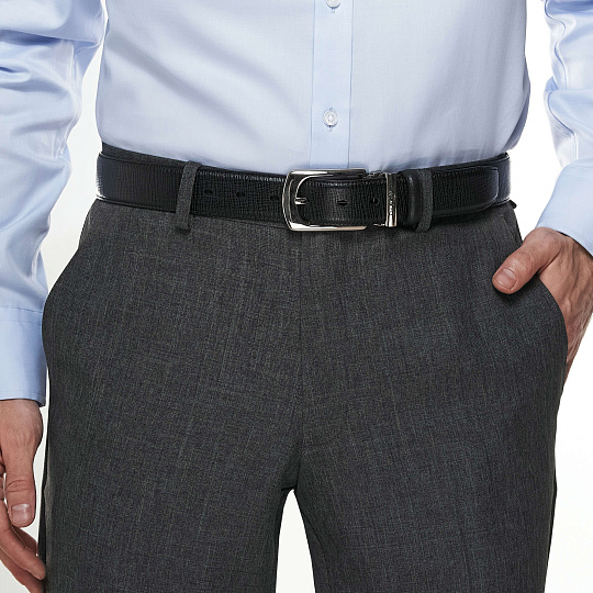 Ремень Dr. Koffer из натуральной кожи черный