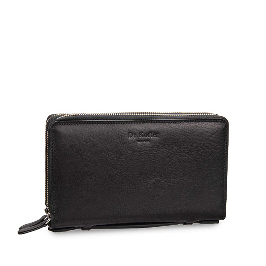 Портмоне Dr.Koffer из натуральной кожи черное