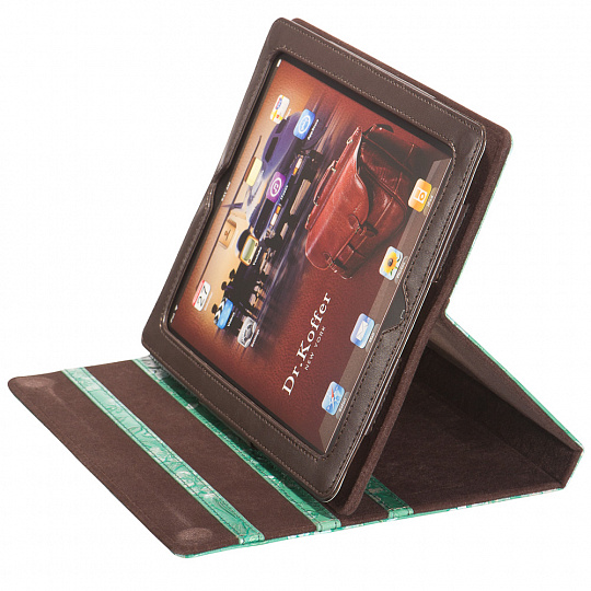Кожаный чехол для iPad с бархатистой внутренней поверхностью и застежкой на липучке Dr.Koffer X510343-173-71