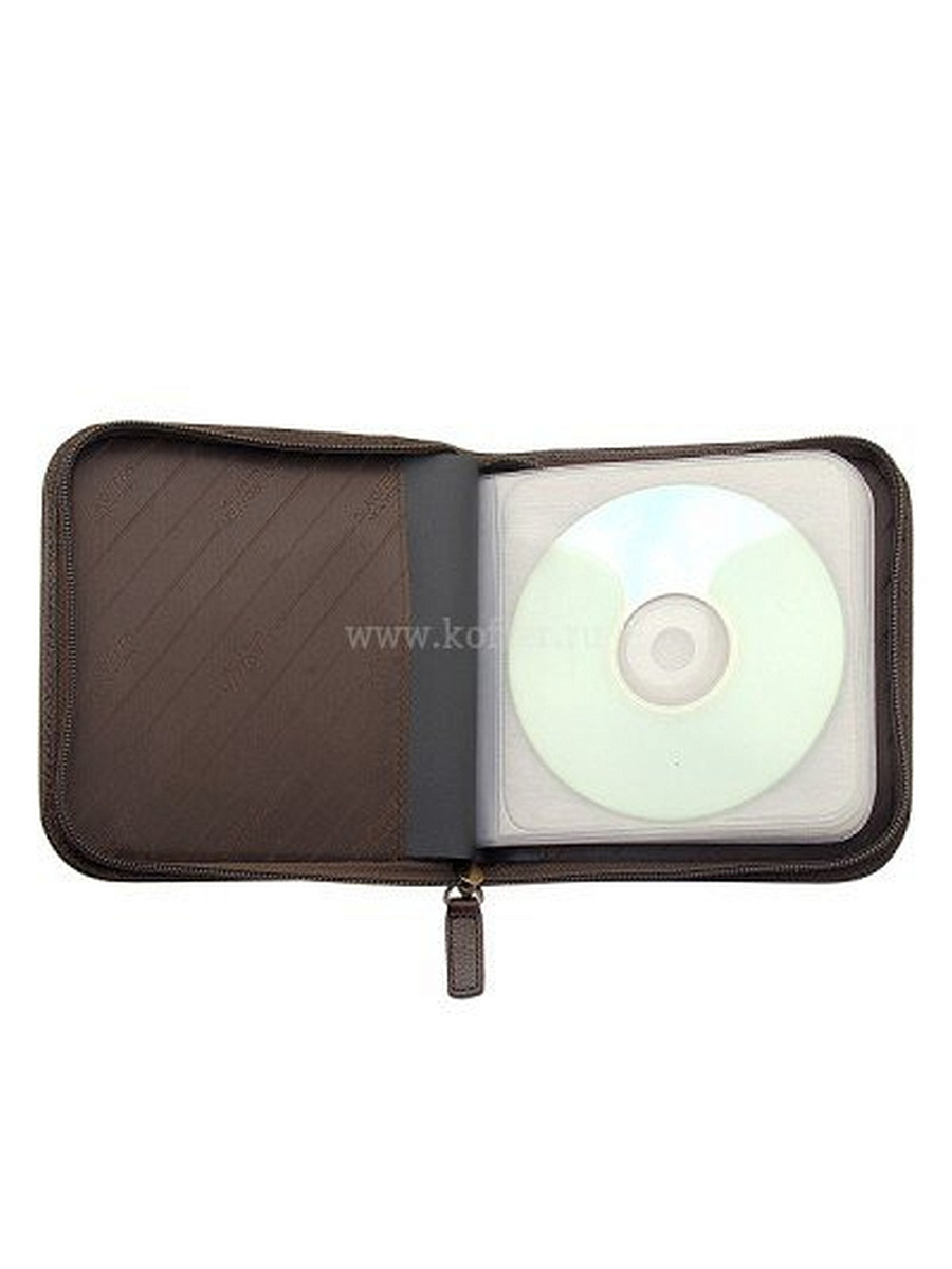 Футляр для CD Dr.Koffer из натуральной кожи коричневый