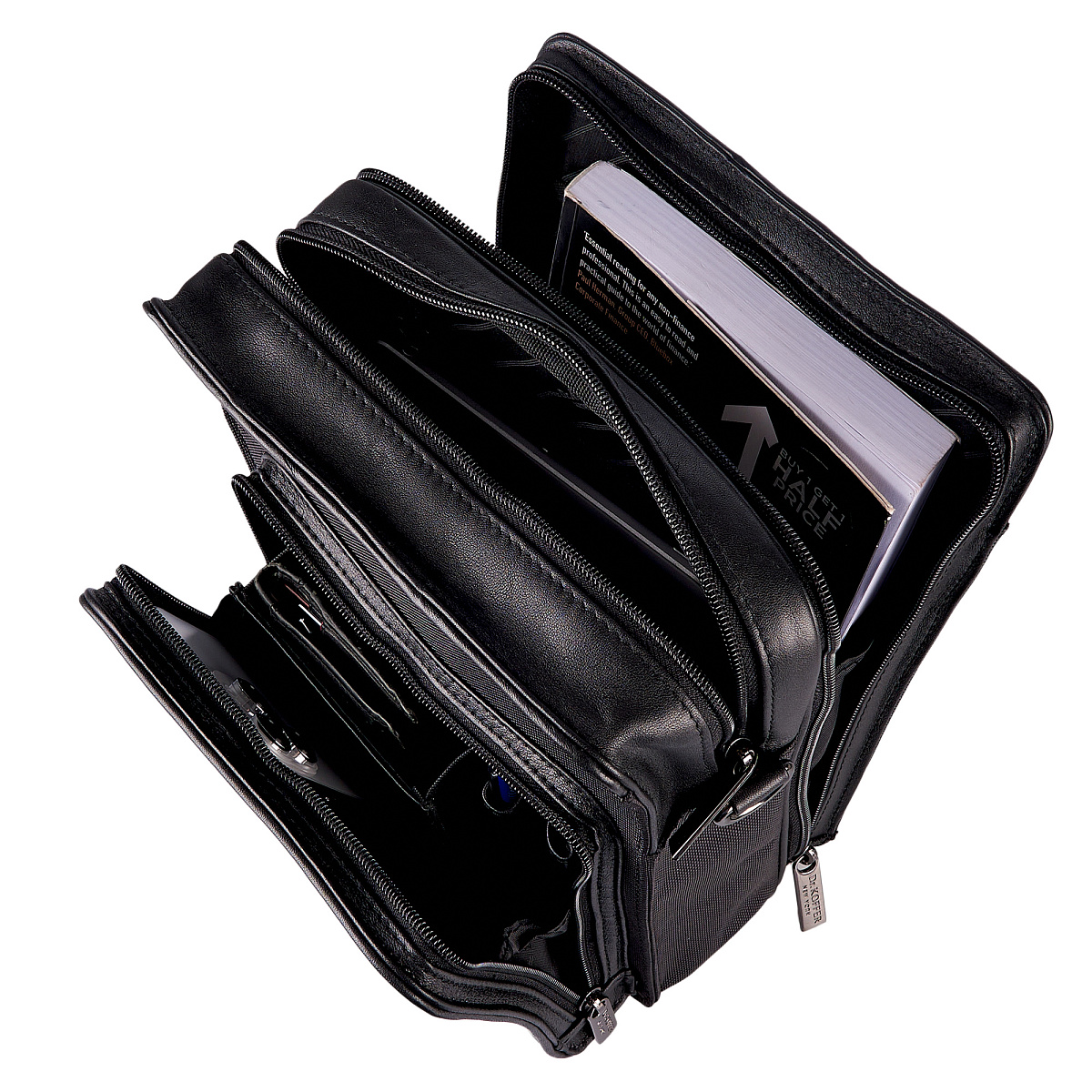 Сумка через плечо Dr.Koffer из натуральной кожи черная