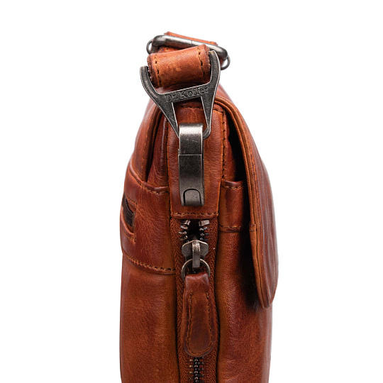 Сумка через плечо Dr.Koffer из натуральной кожи коричневая