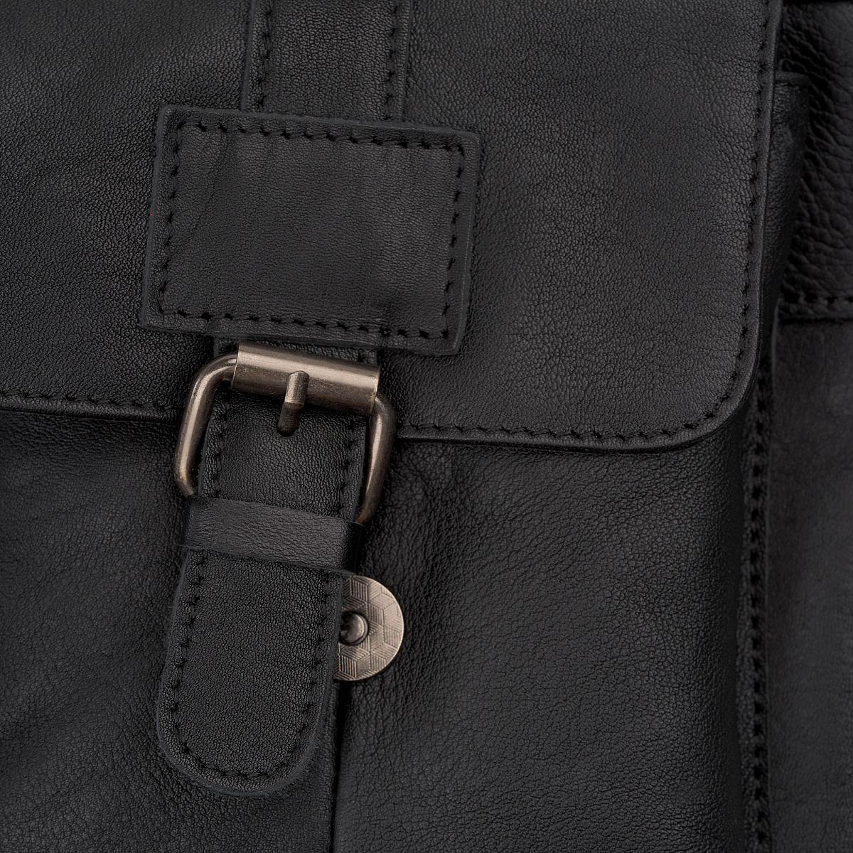 Деловая сумка Dr.Koffer из натуральной кожи черная