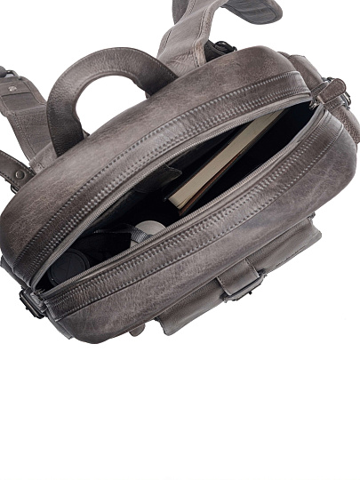 Рюкзак Dr. Koffer из натуральной кожи серый