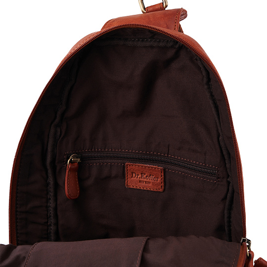 Рюкзак Dr.Koffer из натуральной кожи светло-коричневый