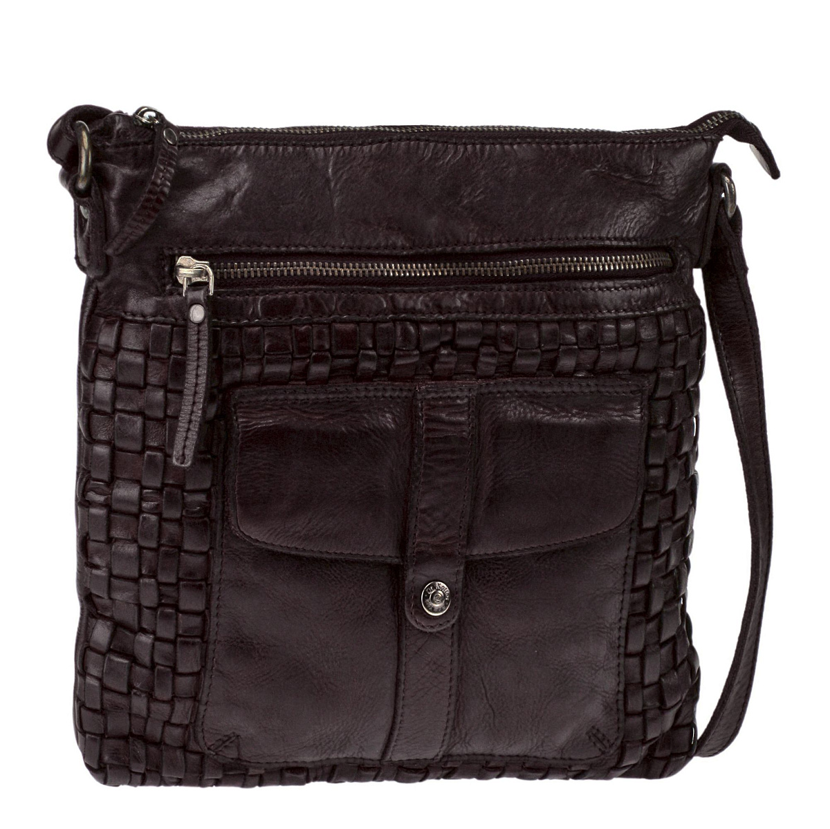 Сумка через плечо Dr.Koffer из натуральной кожи коричневая