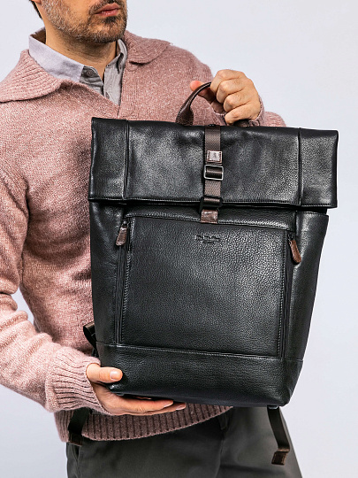 Рюкзак Dr. Koffer из натуральной кожи черный
