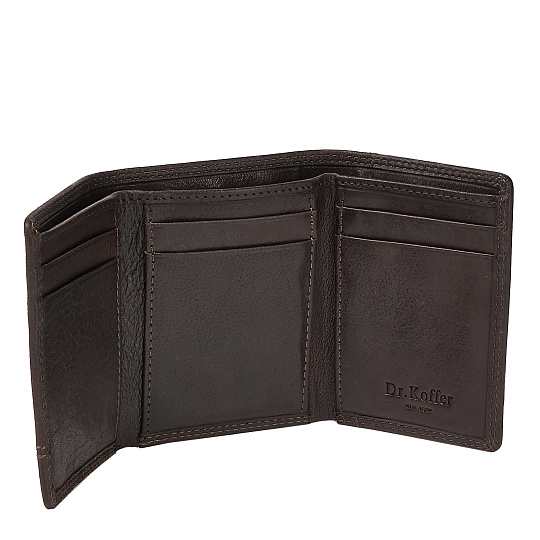 Портмоне Dr.Koffer из натуральной кожи коричневое