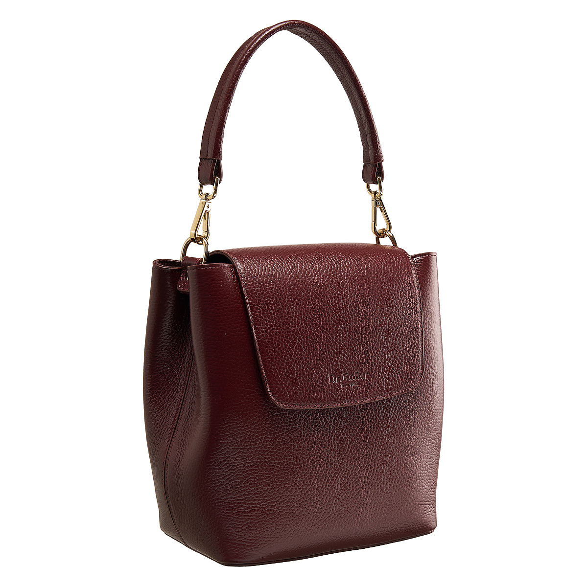 Женская сумка  Dr. Koffer из натуральной кожи бордовая