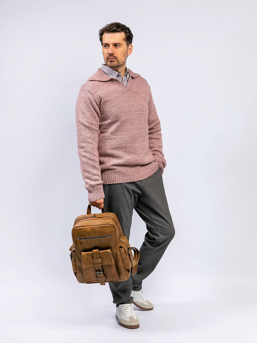 Рюкзак Dr. Koffer из натуральной кожи коричневый