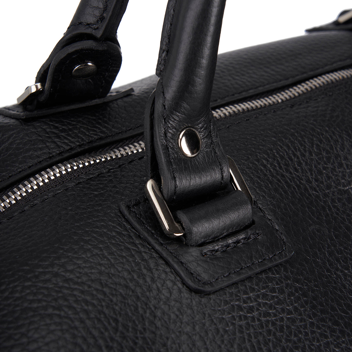 Сумка дорожная Dr.Koffer из натуральной кожи черная