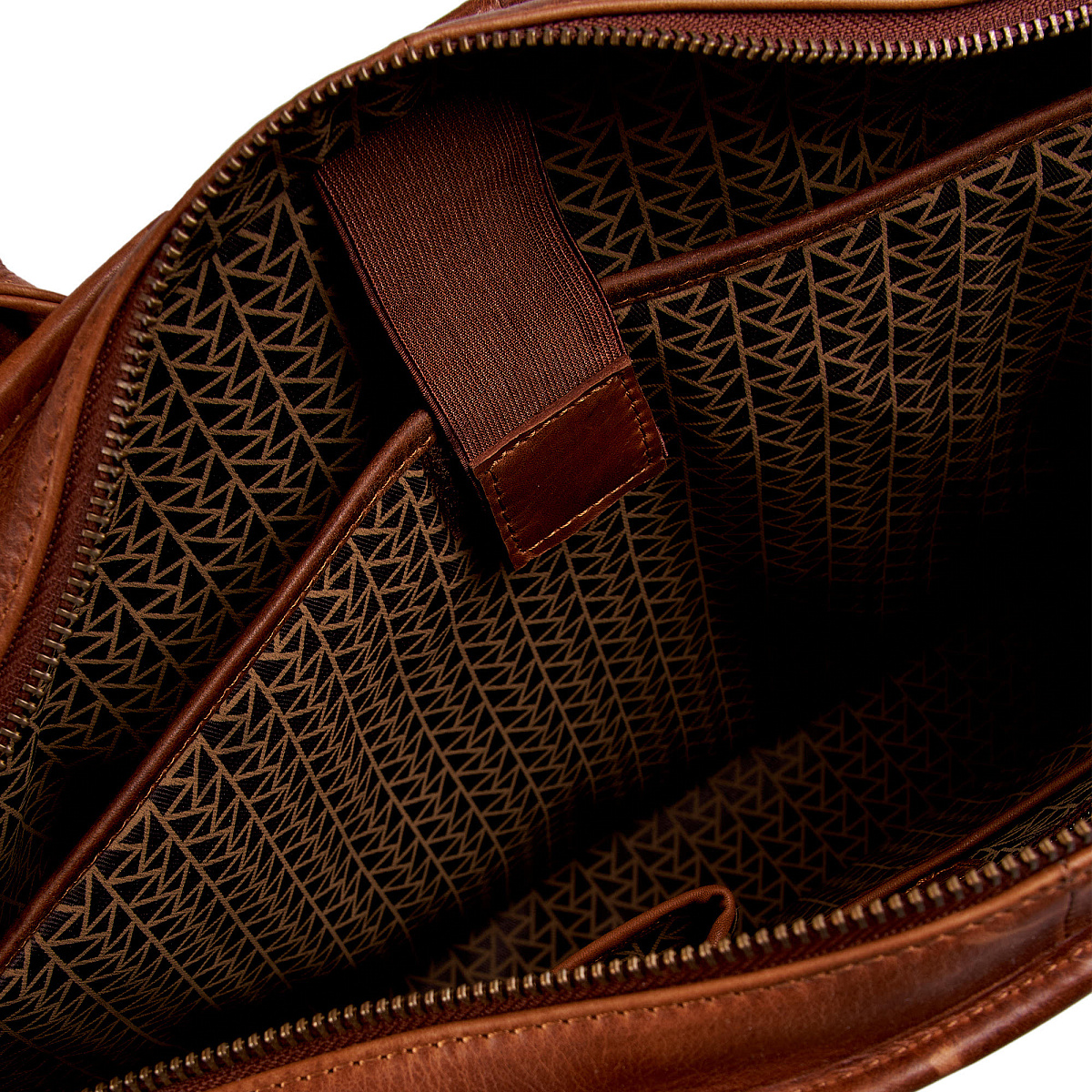 Деловая сумка Dr.Koffer из натуральной кожи коричневая