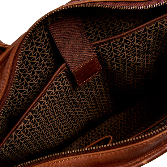 Деловая сумка Dr.Koffer из натуральной кожи коричневая