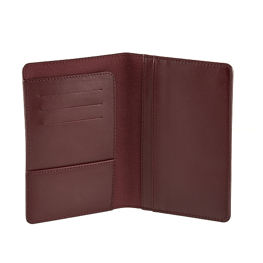 Обложка для паспорта Dr.Koffer из натуральной кожи бордо