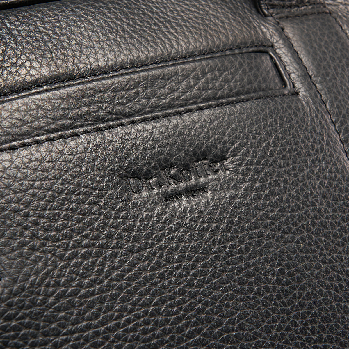 Деловая сумка Dr.Koffer из натуральной кожи черная