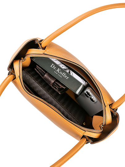 Женская сумка Dr. Koffer из натуральной кожи коричневая
