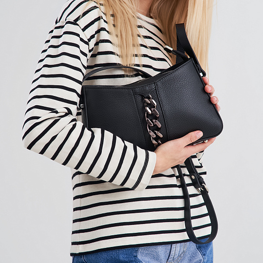 Женская сумка Dr. Koffer из натуральной кожи черная