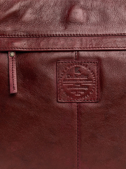 Сумка через плечо Dr.Koffer из натуральной кожи бордовая