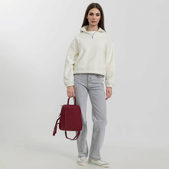 Рюкзак Dr.Koffer из натуральной кожи бордовый