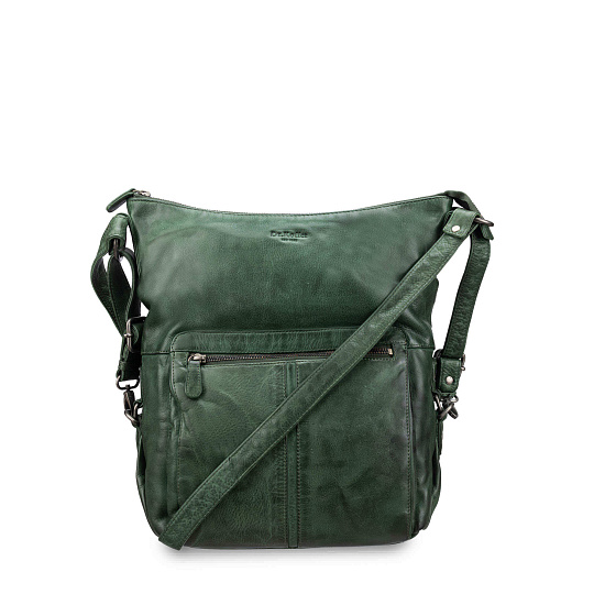 Сумка через плечо Dr.Koffer из натуральной кожи зеленая