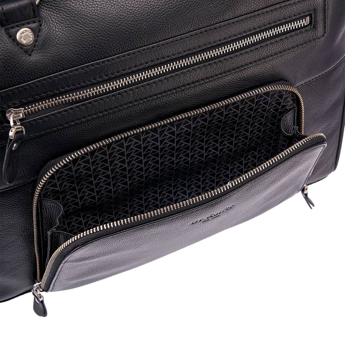 Деловая сумка Dr.Koffer из натуральной кожи черная