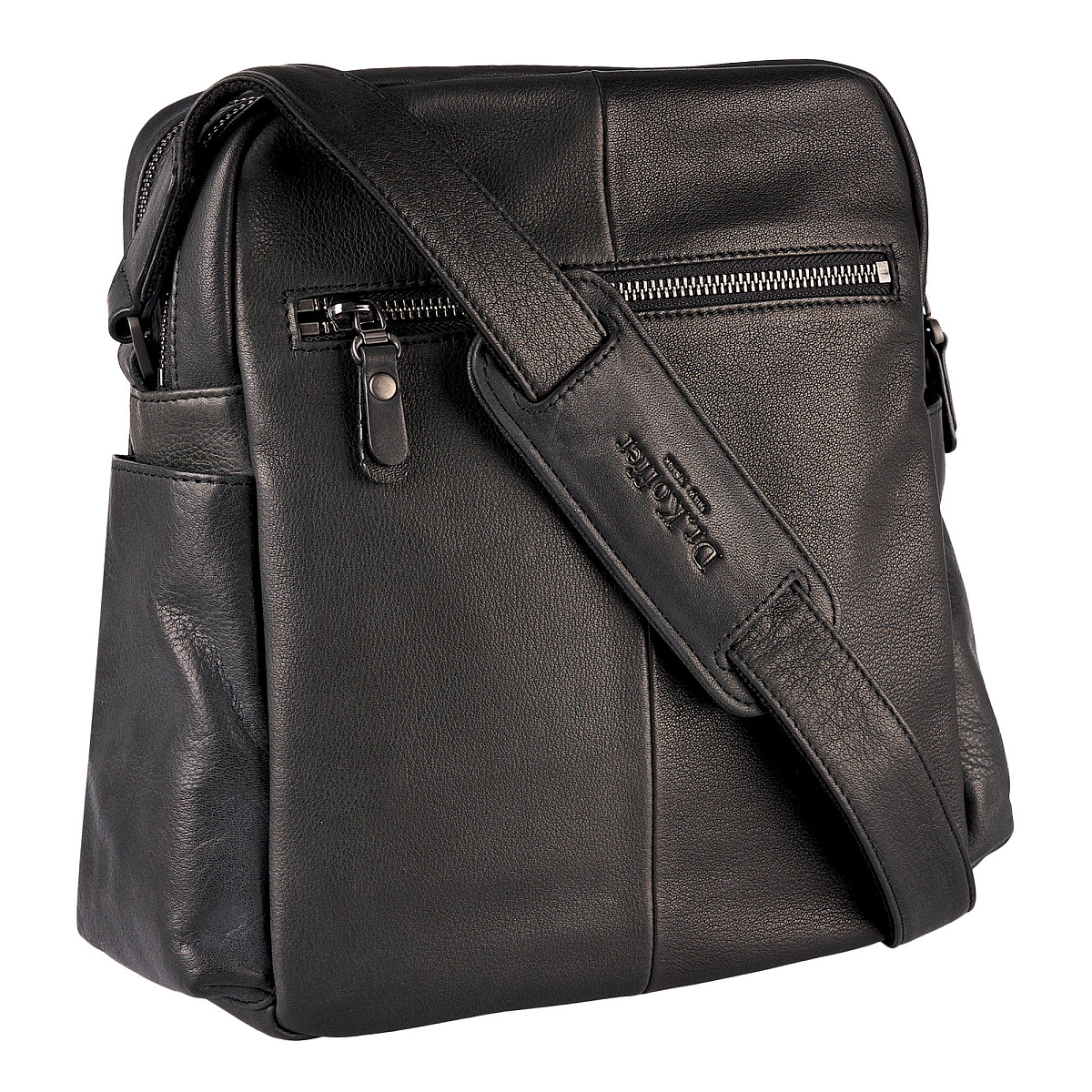 Сумка через плечо Dr.Koffer из натуральной кожи черная