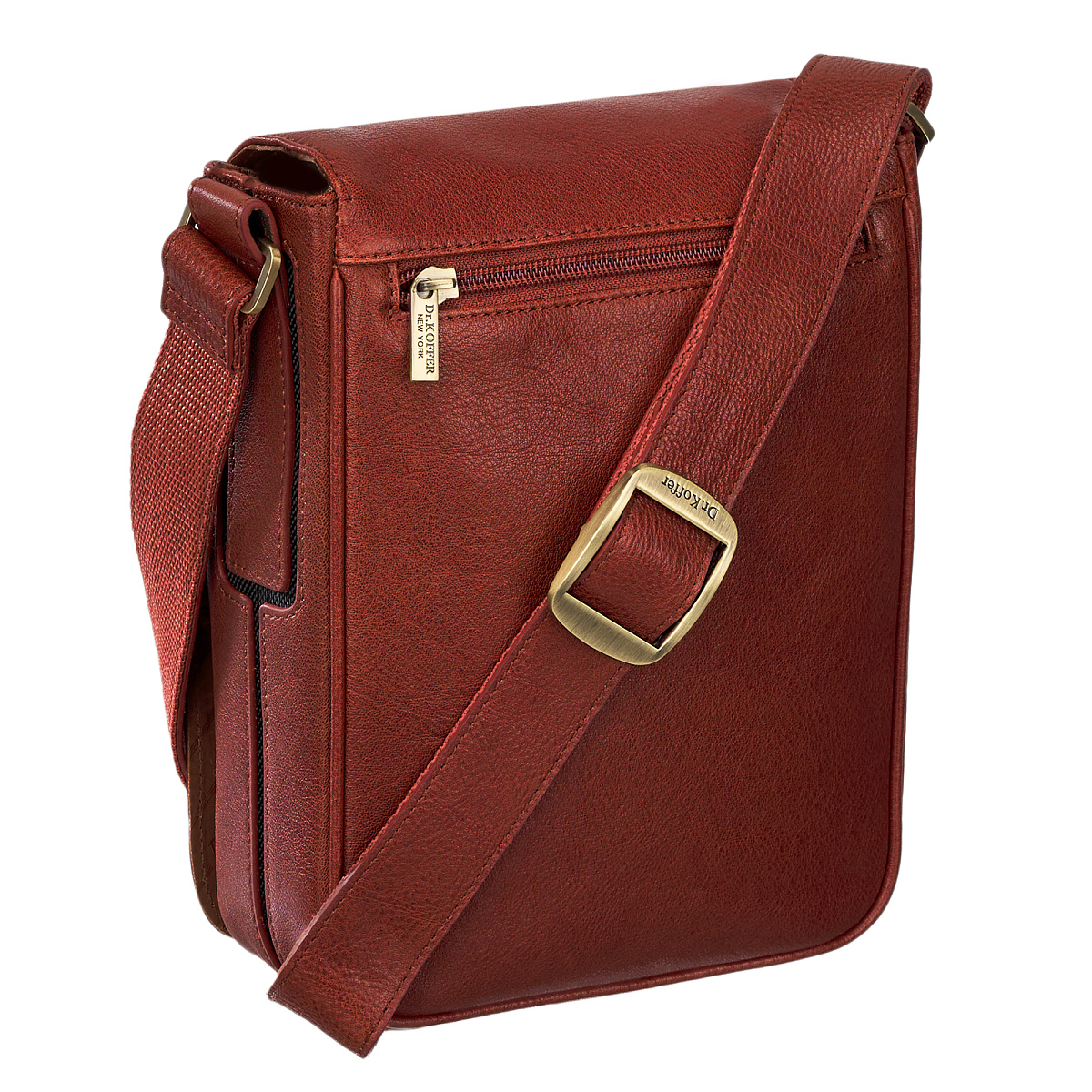Сумка через плечо Dr.Koffer из натуральной кожи коричневая