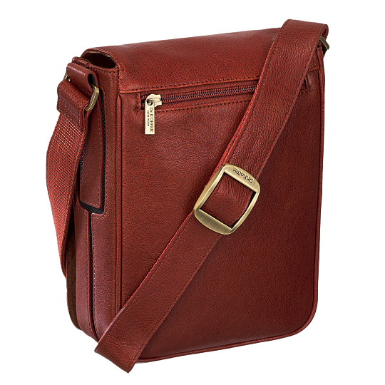 Сумка через плечо Dr.Koffer из натуральной кожи коричневая