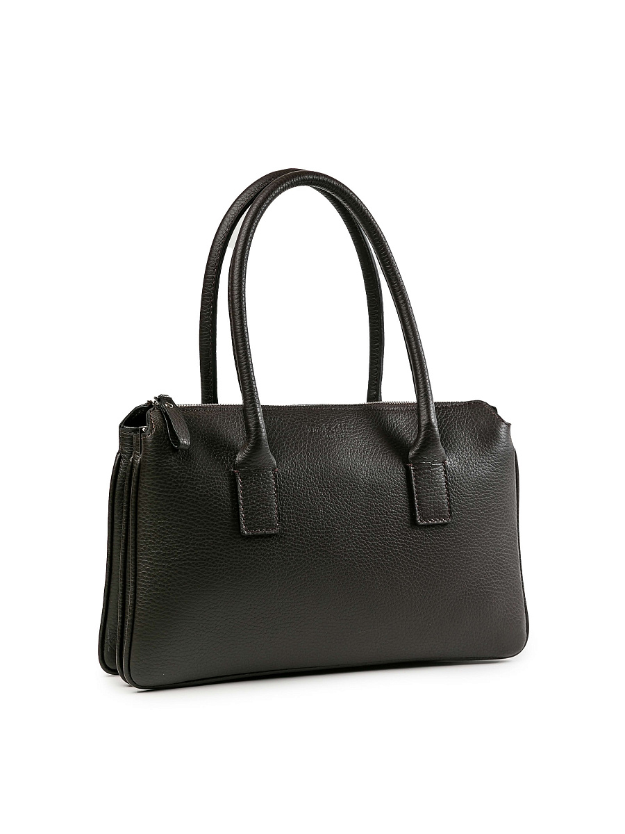 Женская сумка Dr.Koffer из натуральной кожи темно-коричневая