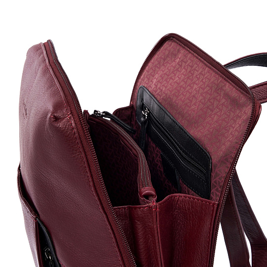 Рюкзак Dr.Koffer из натуральной кожи бордовый