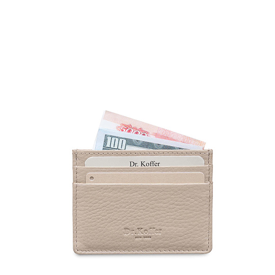 Кредитница Dr.Koffer из натуральной кожи белая