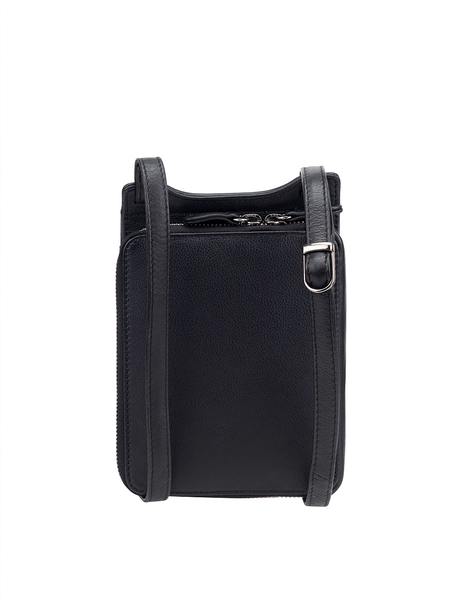 Сумка через плечо Dr.Koffer из натуральной кожи черная