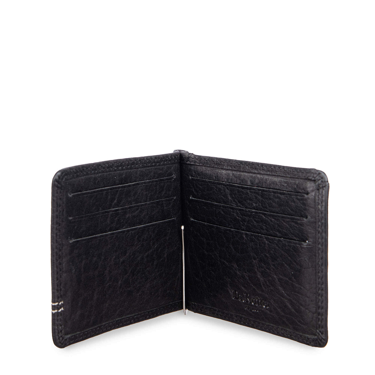 Зажим для денег Dr.Koffer из натуральной кожи черный