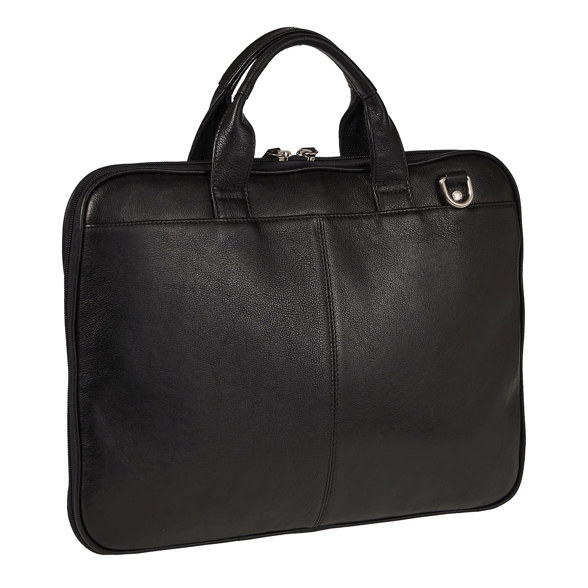 Деловая сумка Dr.Koffer из натуральной кожи черная