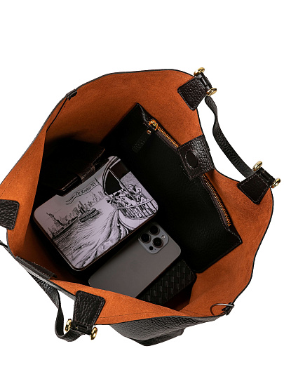 Женская сумка Dr. Koffer из натуральной кожи коричневая