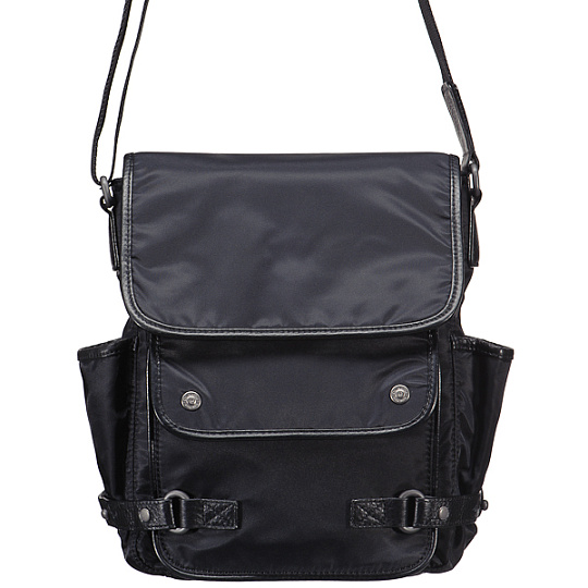 Сумка через плечо Dr.Koffer из натуральной кожи черная