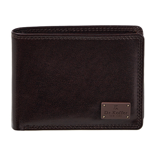 Портмоне Dr.Koffer из натуральной кожи коричневое