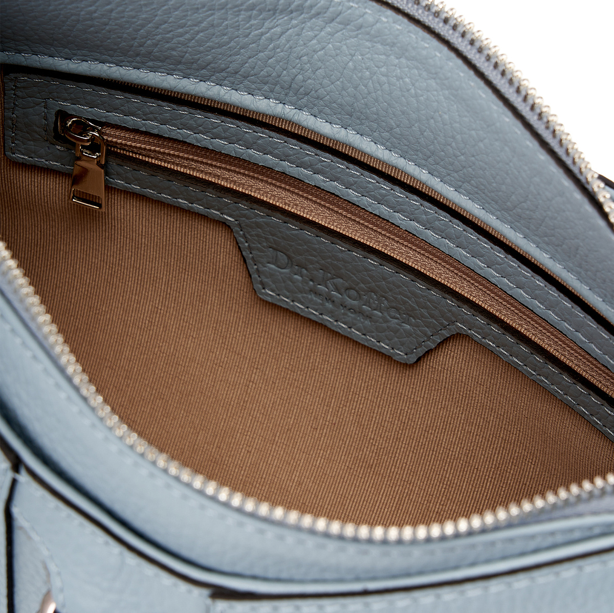 Женская сумка Dr. Koffer из натуральной кожи голубая