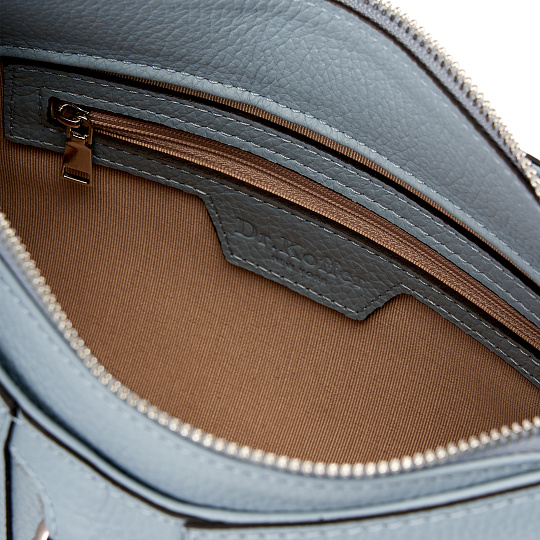 Женская сумка Dr. Koffer из натуральной кожи голубая