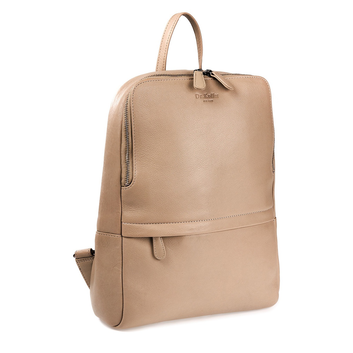 Рюкзак Dr.Koffer из натуральной кожи бежевый