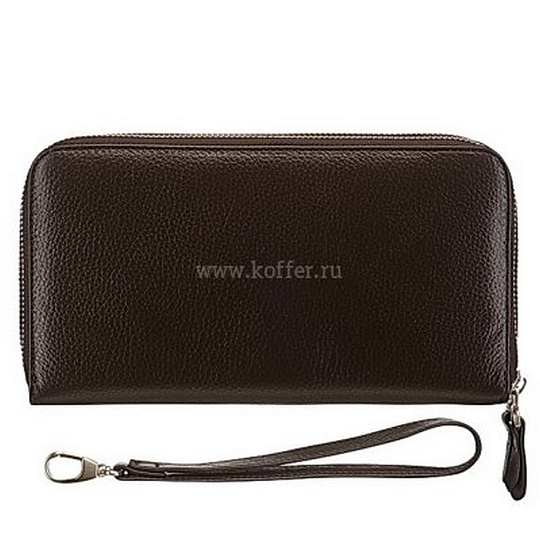 Портмоне Dr.Koffer из натуральной кожи коричневое