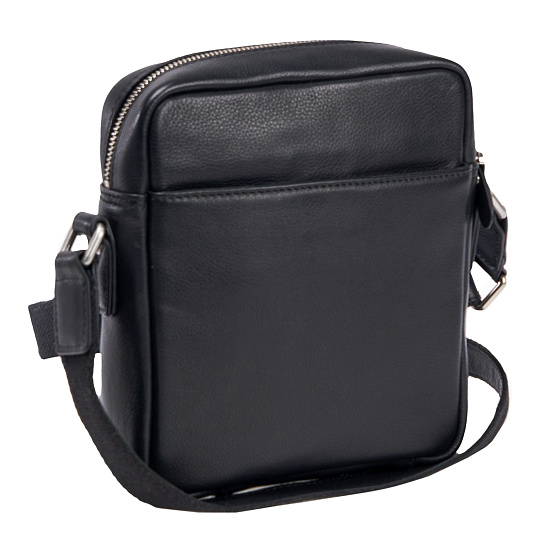 Сумка через плечо Dr.Koffer из натуральной кожи черная