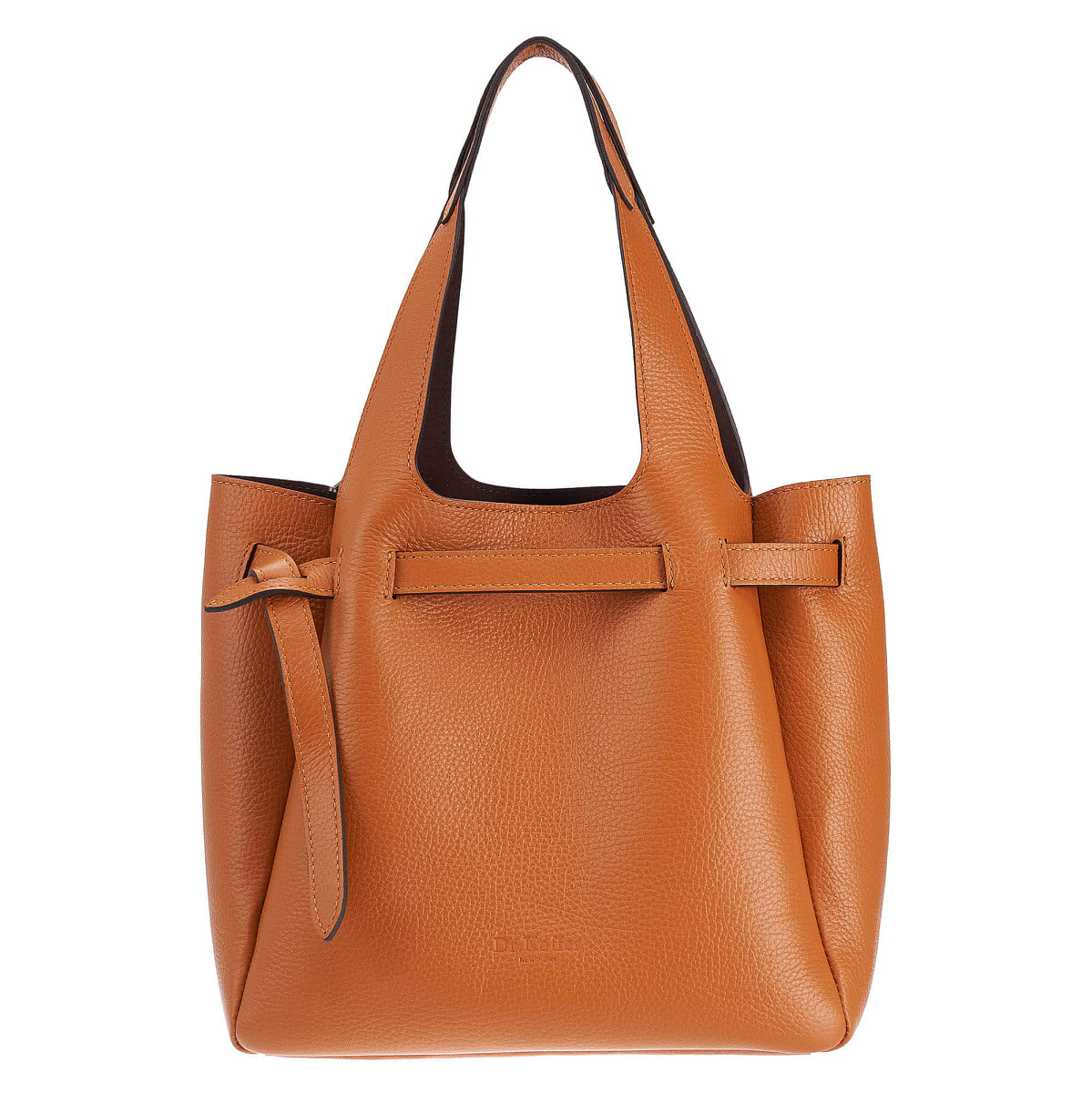 Женская сумка Dr. Koffer из натуральной кожи оранжевая