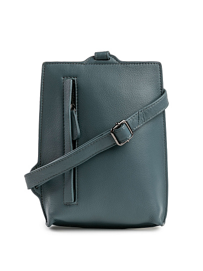 Сумка через плечо Dr.Koffer из натуральной кожи голубая