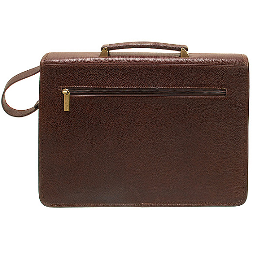 Стильный портфель с поворотными застежками и съемным плечевым ремнем (коричневого цвета) Dr.Koffer P402106-02-09